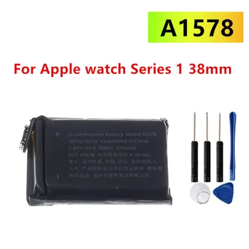 Нов A1578 За Apple часовник 38mm Серия 1 A1578 Series1 38mm a1578 Батерия A1578 Real 205mAh батерия + Безплатни инструменти