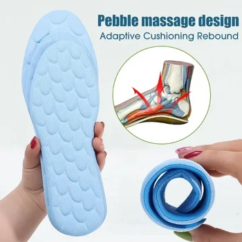 Memory Women за дезодорант масаж Ортопедични стелки Спортни обувки от пяна Sole Feet Стелка Камъче Обувки Мъже Дишащи подложки Възглавница