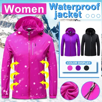 Зимни открито яке жени дъжд ски на открито плюс размер палто жени качулка планинар ветроупорен яке палто Casaco Feminino