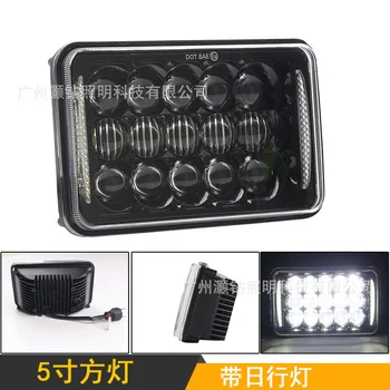  5-инчов автомобилен LED фар 4X6-инчов дневен висок и къс лъч квадратна лампа