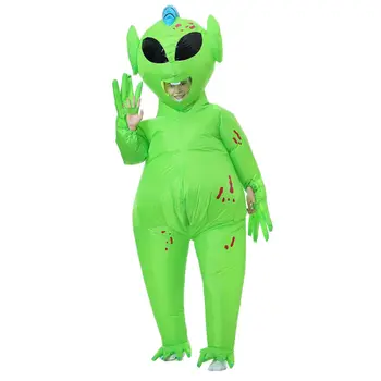 Alien надуваем костюм аниме дрехи талисман Хелоуин косплей въздух взривяване костюм за мъж жена фантазия фестивал облекло възрастен рейв