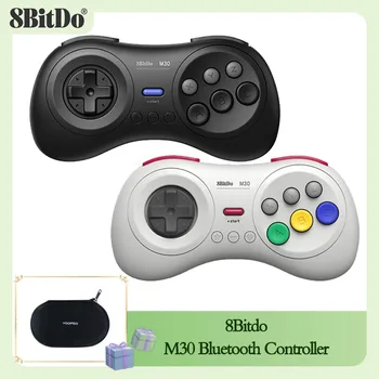 8Bitdo M30 Bluetooth контролер дръжка за Sega Genesis Мега диск стил за NS Switch Android Windows MacOS Steam Raspberry Pi