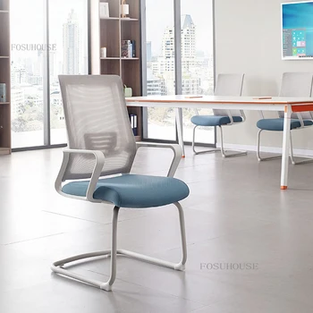 Модерни минималистични конферентни столове за работа Фирма Специален офис стол Светлина Луксозна конферентна зала Ролка облегалка кресло