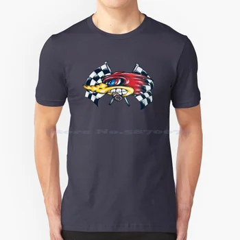 Furious Roadrunner In Race ( Ляв изглед ) T Shirt 100% Cotton Tee Lokoz Roadrunner Възмутен Луд Ядосани герои Спринт Чейс