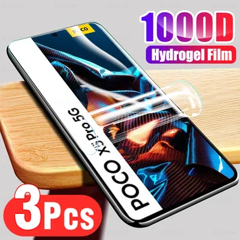 За Poco X5 Pro хидрогел филм 3Pcs екран протектор не стъкло за Xiaomi PocoX5 PocoX5Pro 5G Pocco Poxo малко X5Pro X 5 6.67in