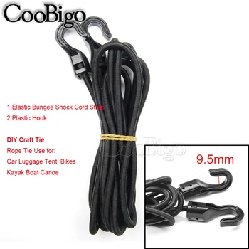1set Тежкотоварни еластични бънджи шок кабел каишка участък пластмасова кука за кола багаж палатка каяк лодка кану велосипеди въже вратовръзка