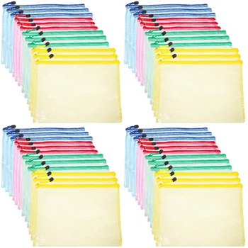 A4 Прозрачен файл чанта цип чанти организатор разписка торбички контейнери хартиени файлове окото джобни папки ясни моливи