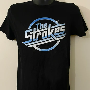 The Strokes инди рок черен винтидж ретро стил тениска XS S M L XL XXL