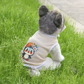 Pretty Panda Pattern Summer Outdoor Dog T-shirt Doggy Clothes 2-leg Design Puppy Tank Top Изящен Hemming Daily Wear