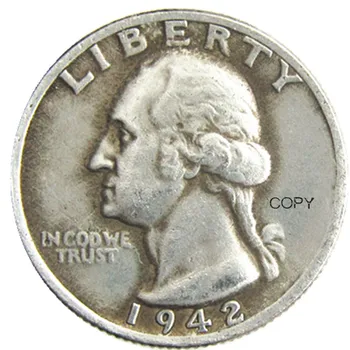 US 1942P/S/D Различен монетен двор Вашингтон четвърт долари сребърно покритие копие монета