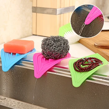 Листовиден държач за сапунена кутия Проста мивка гъба за източване на сапунена чиния рафт за съхранение организатор гъба притежателя рафт