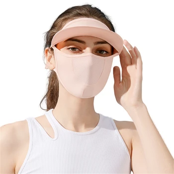 Женска слънцезащитна маска за цяло лице Лятна слънцезащитна маска с периферия Открит Колоездене Къмпинг Пътуване Слънцезащитено устройство