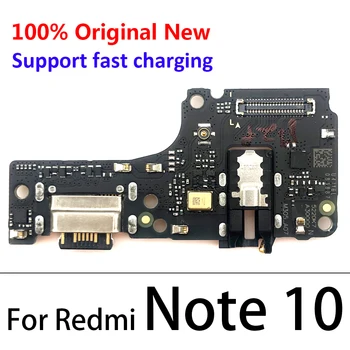 100% оригинален нов за Redmi Note 10 USB порт за зареждане микрофон микрофон док конектор съвет Flex кабел ремонт части