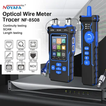 NOYAFA NF-8508 мрежов кабелен тестер LAN оптичен електромер тестер LCD дисплей мярка дължина Wiremap тестер кабел тракер