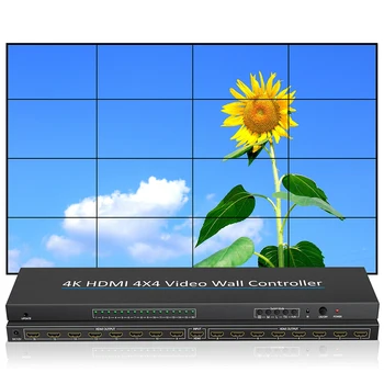4K HDMI 4x4 видео стенен контролер 1 HDMI вход&16 изходен телевизор стенен контролер процесор с дистанционно управление с дистанционно управление