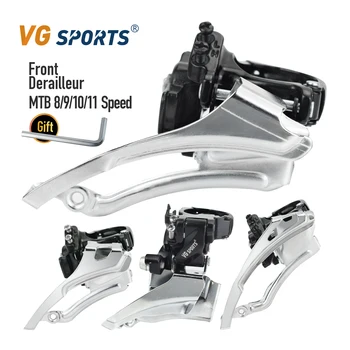 1pc VG Sports Front Derailleur 2x7/8/9speed 2x10speed 3x8speed 3x9s 3x10s За MTB Части за планински велосипеди Аксесоари за велосипеди