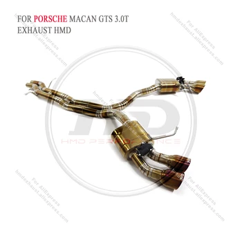 HMD титанов изпускателна система производителност Catback за Porsche Macan Turbo 3.6T ауспух за автомобили променлив клапан
