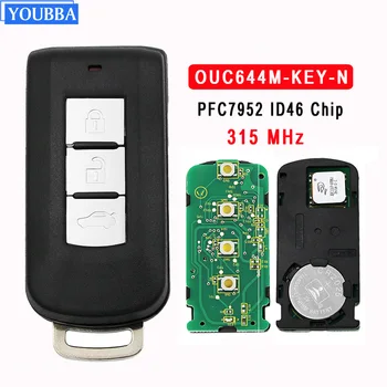 YOUBBA Smart Remote Key Fob за Mitsubishi LANCER Outlander Mirage 3 бутона OUC-644M-KEY-N 315Mhz ID46 чип 2008 2009 2010-2016