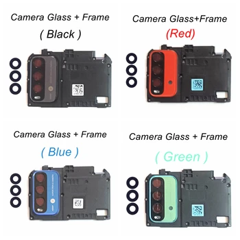  Заден заден обектив за камера Xiaomi Redmi 9T стъклен капак на камерата + подмяна на държача на рамката