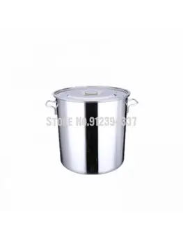  Търговска кофа за супа от неръждаема стомана с капак сгъстяване дълбока супа пот голям капацитет кофа съхранение многофункционален ориз