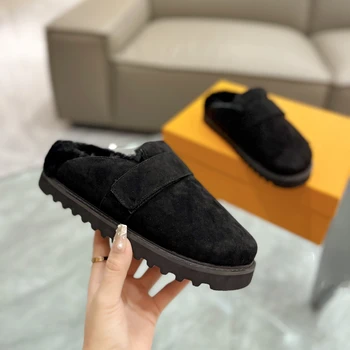 Начало Памучни обувки Дамски дизайнерски чехли Детски велурени вълнени чехли Дамски обувки 2023 Нови кожени дамски обувки Zapatillas Mujer