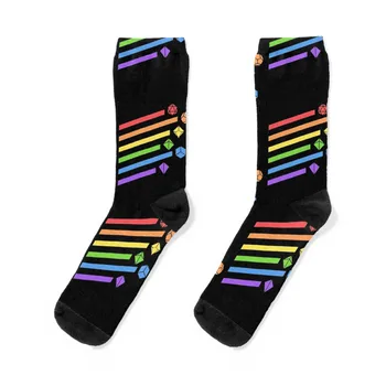 Комплект зарове Rainbow Настолна RPG Игрални чорапи Детски тенис Катерене Коледа чорап чорапи женски мъжки