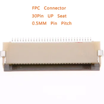 50PCS FFC / FPC конектор 0.5mm 30Pin 30P чекмедже тип лента плосък конектор Топ контактор FPC ZIF UP конектор за седалка CN-FPC