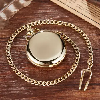 Луксозен механичен джобен часовник за мъже жени гладка реколта арабски цифра циферблат човек fob верига висулка часовник за колекция нов