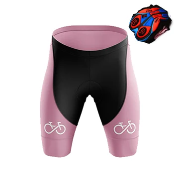 Розови жени Шорти за колоездене Летни дишащи велосипеди Бельо Пътна езда Състезателни шорти за планински велосипеди Pantalon Ciclismo Mujer