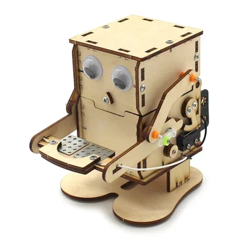 Робот ядене монета дърво DIY модел преподаване учене стволови проект комплект за деца училище STEM проект наука образование помощ играчка подарък