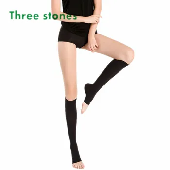 30-40mmGH Анти-умора медицински градиент Компресия коляното високи чорапи за варици Разширени разтегливи вени Stovepipe