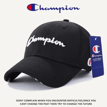 New Champion капачка монохромни бродирани букви връх капачка мъжки и женски същия стил двойка шапка модерен марка слънце шапка CCA