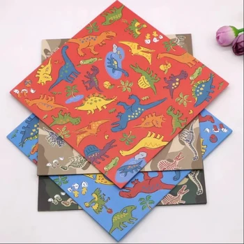 15см 80бр Нов динозавър животно оригами хиляди хартия кран детски ръчно изработени цветна хартия Свети Валентин ръчно изработен подарък