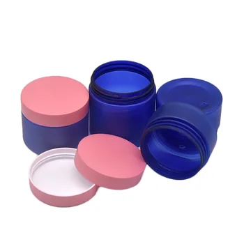 Грим крем саксии за многократна употреба бутилка Frost Blue контейнер 3oz 4oz 100ml 120ml150ml 200ml празни пластмасови буркани за козметика 24pcs