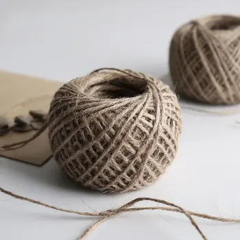 Висококачествен мм канап diy ръчно изработено декоративно въже етикет юта естествен канап mori опаковане на подаръци