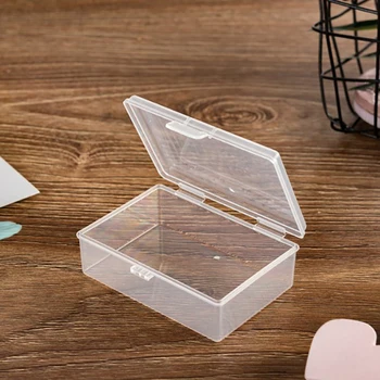 1pc пластмасова кутия за съхранение грим организатор Clear Square Diamond живопис пластмасова кутия козметика съхранение кутия десктоп организатор