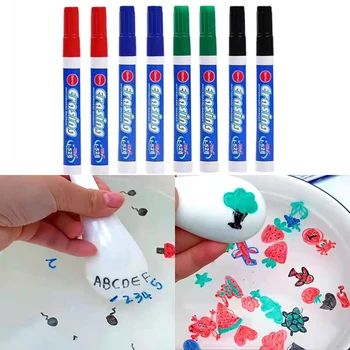 4 цвята плаваща писалка изтриваема бяла дъска маркер магически вода живопис писалка нетоксичен водна основа суха изтриване черна дъска писалка играчки