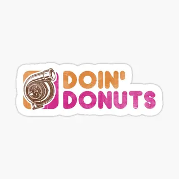 Doin Donuts Funny Drift Racing Shirt 5PCS Стикери за кола за сладко аниме Начало Кола Изкуство Лаптоп Фон Хладилник Карикатура Мотоциклет