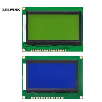  128*64 DOTS LCD модул 5V син екран 12864 LCD с подсветка ST7920 Паралелен порт LCD12864