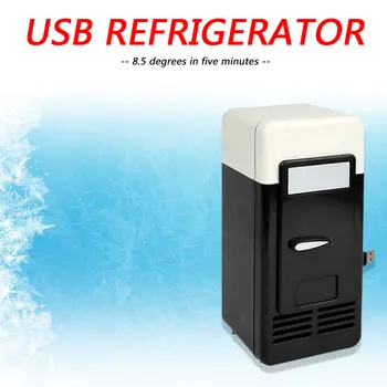 Практичен мини автомобил за охлаждане на напитки Хладилник Многофункционален класически издръжлив 5V настолен USB електрически охладител за хладилник