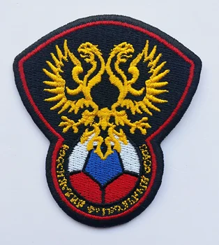 2бр/лот Футбол футбол фусбол Национален отбор Русия лого желязо на кръпка Aufnaeher Applique Buegelbild бродирани