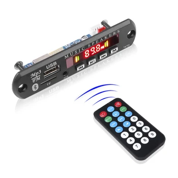 Безжичен Bluetooth 5.0 9V 12V MP3 WMA декодер борда аудио модул за запис на повикване USB TF радио кола MP3 плейър с дистанционно управление