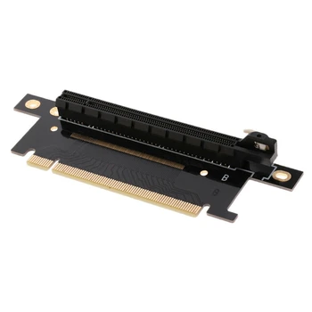 PCI Express 16X адаптер за щранг PCI-E кормилна карта 90 градуса прав ъгъл щранг адаптер за 1U 2U домакин 4Cm ширина