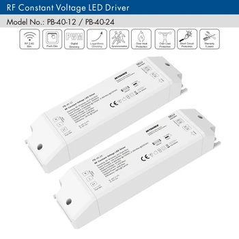  LED драйвер Регулируемо постоянно напрежение 1CH 40W RF 2.4G Безжично дистанционно управление AC 110V 220V до DC 12V 24V LED драйвер за затъмняване