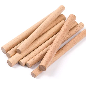 Диаметър 1-1.4cm Дължина 10-40cmДървени пръчки за стенни висящи изкуство и занаяти Ръчно изработени DIY тъкани аксесоари за гоблени Дървен прът