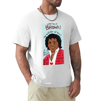 James Brown Soul Folk Art T-Shirt реколта т риза бързо сушене риза обичай тениска тениска мъже