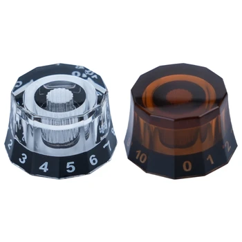 G92F 4 бр. Китарни копчета Акрилни копчета за контрол на тона на звука Части за музикални инструменти