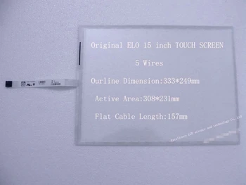 Оригинален ELO 15 инчов 5 проводника сензорен екран SCN-A5-FLT15.0-Z02-OH1-R SCN-A5-FLT15.0-Z19-0H1-R E541753 E281859 362740-9124