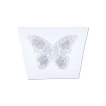 Butterfly цвете форми за печене пеперуда пеперуда форма свещ мухъл DIY фондан сапун силиконови форми за торта бонбони декорации