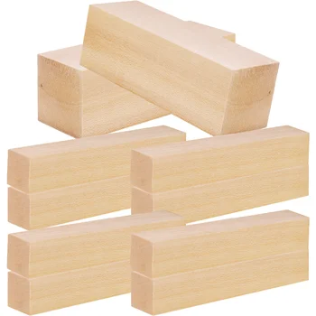 10 бр. Басово дърво Резбарски блокове Недовършени дървени блокове Празни дървени блокове за дърворезба Изработка